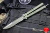 Microtech Tachyon III Butterfly Knife Green Chasis, Blade, and HW 173-1 GR OUT OF PRODUCTION