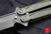 Microtech Tachyon III Butterfly Knife Green Chasis, Blade, and HW 173-1 GR OUT OF PRODUCTION