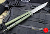 Microtech Tachyon III Butterfly Knife Green Chasis, Blade, and HW 173-1 GR OUT OF PRODUCTION