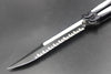 Microtech Tachyon III Butterfly Knife "VENOM" Black with White 173-3 VM