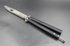 Microtech Tachyon III Trainer Butterfly Knife Black with Apocalyptic Blade 174-10 AP