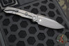 Microtech Anax- Black DLC Single Edge- DLC Finished Titanium Handle with Carbon Fiber Inlay- Dual Lanyard 190C-1 DLCTCFTI