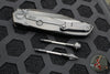 Microtech Anax- Black DLC Single Edge- DLC Finished Titanium Handle with Carbon Fiber Inlay- Dual Lanyard 190C-1 DLCTCFTI