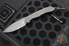 Microtech Anax- Black DLC Single Edge- DLC Finished Titanium Handle with Carbon Fiber Inlay- Part Serrated Blade- Dual Lanyard 190C-2 DLCTCFTI
