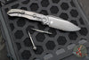 Microtech Anax- Black DLC Single Edge- DLC Finished Titanium Handle with Carbon Fiber Inlay- Part Serrated Blade- Dual Lanyard 190C-2 DLCTCFTI
