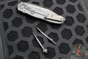 Microtech Anax- Black DLC Single Edge- DLC Finished Titanium Handle with Carbon Fiber Inlay- Part Serrated Blade- Dual Lanyard 190C-2 DLCTCFTI