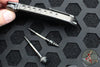 Microtech Anax- Black DLC Single Edge- DLC Finished Titanium Handle with Carbon Fiber Inlay- Part Serrated Blade- Dual Lanyard 190C-2 DLCTCFTI