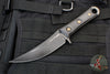 Microtech SBK Single Edge Signature Series Fixed Blade- Borka Collaboration- Carbon Fiber Handle Scales With Black DLC Blade 200-1 DLCCFS