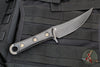 Microtech SBK Single Edge Signature Series Fixed Blade- Borka Collaboration- Carbon Fiber Handle Scales With Black DLC Blade 200-1 DLCCFS