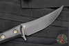 Microtech SBK Single Edge Signature Series Fixed Blade- Borka Collaboration- Carbon Fiber Handle Scales With Black DLC Blade 200-1 DLCCFS