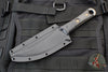Microtech SBK Single Edge Signature Series Fixed Blade- Borka Collaboration- Carbon Fiber Handle Scales With Black DLC Blade 200-1 DLCCFS