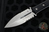 Microtech SBD- Double Edge Dagger- Borka Collaboration Stonewash Part Serrated Fixed Blade 201-11 2023