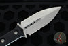 Microtech SBD- Double Edge Dagger- Borka Collaboration Stonewash Part Serrated Fixed Blade 201-11 2023