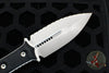 Microtech SBD Double Edge Dagger Borka Collaboration Stonewash Full Serrated Fixed Blade 201-12