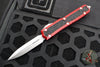 Microtech Makora- Double Edge- Red With Stonewash Plain Edge 206-10 RDS