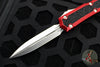 Microtech Makora- Double Edge- Red With Stonewash Plain Edge 206-10 RDS
