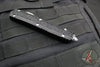 PREOWNED- Microtech Makora- Double Edge- Black Handle- Stonewash Plain Edge 206-10 S