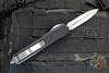 Microtech Makora- Double Edge- Black With Stonewash Part Serrated Edge 206-11 S