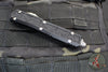 Microtech Makora- Double Edge- Black With Stonewash Part Serrated Edge 206-11 S