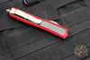 Microtech Makora- Double Edge- Red Handle With Carbon Fiber Inlay- Bronzed Plain Edge 206-13 RDCFIS