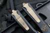 Microtech Combat Troodon OTF Knife Set- Hellhound And Warhound Edge- Molon Labe SET- Black SMOOTH Body Handle- Bronzed Apocalyptic Blade 219-13 SETMLS