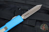 Microtech Ultratech OTF Knife- Spartan Edge- Blue Handle- Bronzed Apocalyptic Blade 223-13 APBL