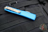 Microtech Ultratech OTF Knife- Spartan Edge- Blue Handle- Bronzed Apocalyptic Blade 223-13 APBL