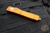 Microtech Ultratech OTF Knife- Spartan Edge- Orange Handle- Bronzed Apocalyptic Blade 223-13 APOR