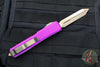 Microtech Ultratech OTF Knife- Spartan Edge- Violet Handle- Bronzed Blade 223-13 VI