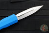 Microtech Dirac OTF Knife- Double Edge- Blue Handle- Stonewash Blade HW 225-10 BL