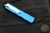 Microtech Dirac OTF Knife- Double Edge- Blue Handle- Stonewash Blade HW 225-10 BL