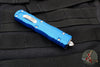 Microtech Dirac OTF Knife- Double Edge- Blue Handle- Stonewash Blade HW 225-10 BL
