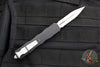 Microtech Dirac OTF Knife- Double Edge- Black Handle- Stonewash Part Serrated Blade  225-11