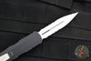 Microtech Dirac OTF Knife- Double Edge- Black Handle- Stonewash Part Serrated Blade  225-11