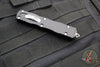 Microtech Dirac OTF Knife- Double Edge- Black Handle- Stonewash Part Serrated Blade  225-11