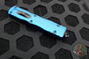 Microtech Dirac OTF Knife- Double Edge- Blue Handle- Black Full Serrated Blade and HW 225-3 BL