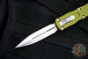 Microtech Dirac OTF Knife- Double Edge- OD Green Handle- Satin Blade 225-4 OD