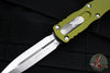 Microtech Dirac OTF Knife- Double Edge- OD Green Handle- Satin Blade 225-4 OD