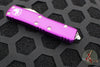 Microtech UTX-85 OTF Knife- Spartan Edge- Violet Handle- Stonewash Blade 230-10 VI