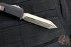 Microtech UTX-85 OTF Knife- Spartan Edge- Black With Bronzed Blade 230-13