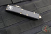 Microtech UTX-85 OTF Knife- Spartan Edge- Black With Bronzed Blade 230-13