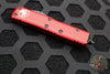 Microtech UTX-85 OTF Knife- Spartan Edge- Red Handle- Double Full Serrated Black Blade 230-D3 RD