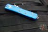 Microtech UTX-85 OTF Auto Knife- Single Edge- Blue Handle- Stonewash Blade 231-10 BL