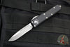 Microtech UTX-85 Black Single Edge OTF Knife- Black Handle- Apocalyptic Part Serrated Blade 231-11 AP