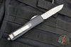Microtech UTX-85 Black Single Edge OTF Knife- Black Handle- Apocalyptic Part Serrated Blade 231-11 AP