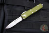 Microtech UTX-85 OTF Knife- Single Edge- OD Green Handle- Apocalyptic Part Serrated Blade 231-11 OD
