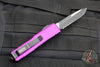 Microtech UTX-85 OTF Knife- Single Edge- Violet Handle- Black Part Serrated Blade 231-2 VI