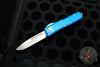 Microtech UTX-85 OTF Knife- Single Edge- Blue Handle- Satin Blade 231-4 BL
