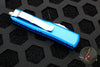 Microtech UTX-85 OTF Knife- Single Edge- Blue Handle- Satin Blade 231-4 BL
