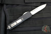 Microtech UTX-85 Black OTF Knife- Single Edge- Black Handle- Part Serrated Satin Blade 231-5